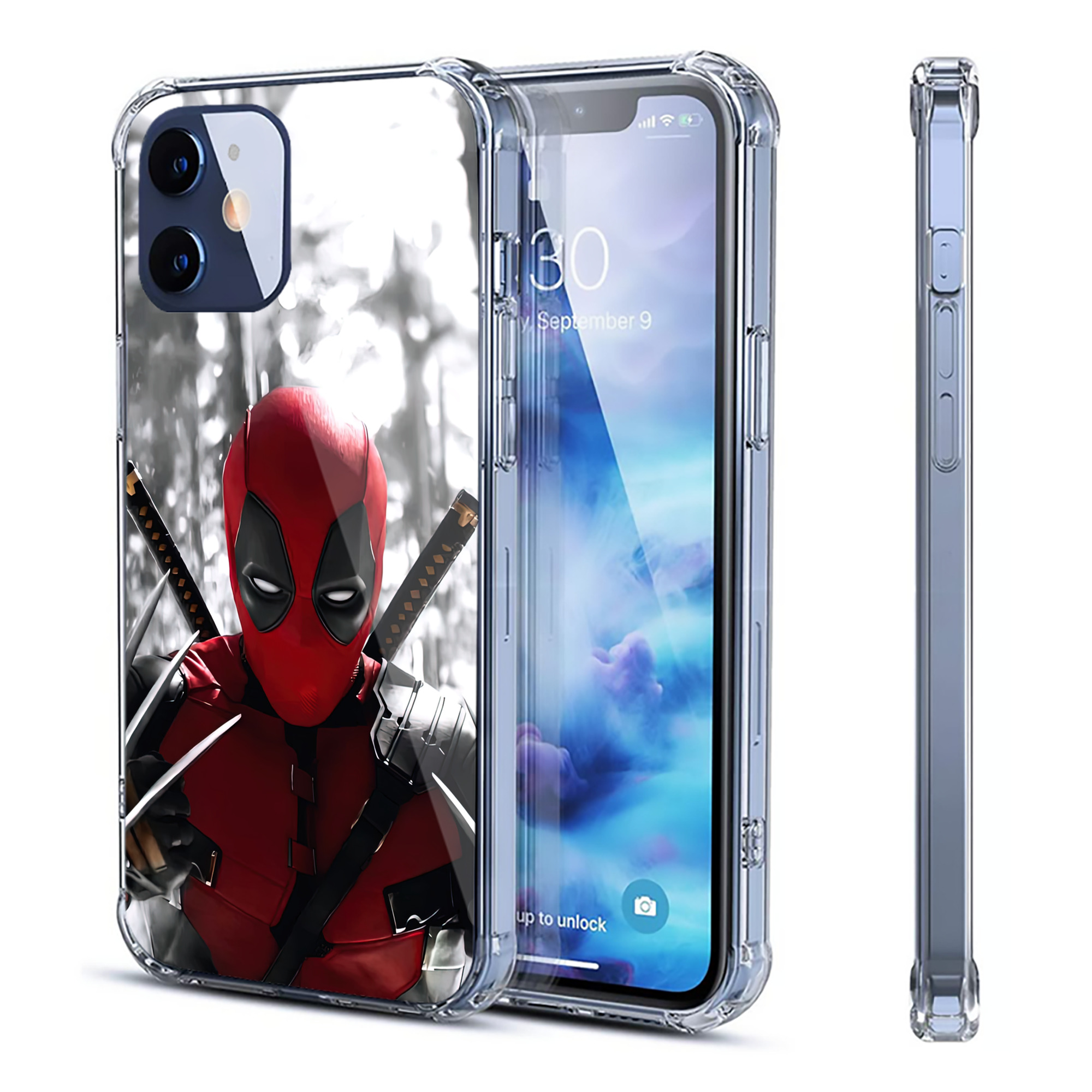 （画像用） Deadpool デッドプール 【iPhone 12シリーズ対応】透明スマホケース（クリアソフトケース）